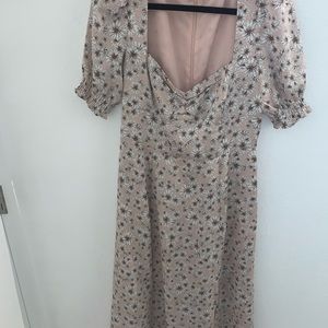 Wayf blush pink dress